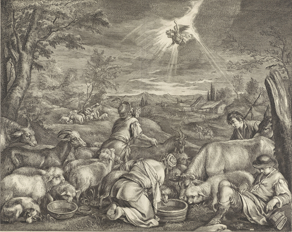 Cornelis Visscher Annunciation Sheperds Jacopo Bassano