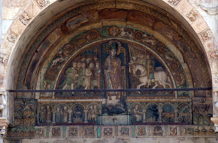 San Zeno Benedicente che calpesta il demonio, Basilica di San Zeno Maggiore, Verona