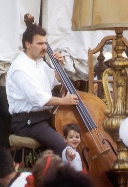 Muzikant op het S.Marcoplein, Veneti, Itali.