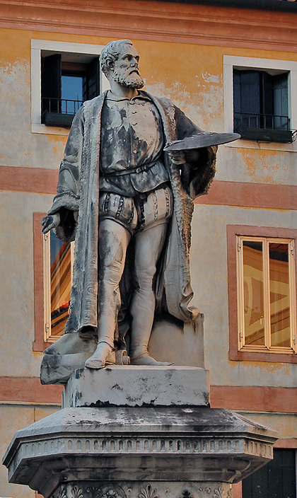 Standbeeld Jacopo Bassano in Bassano del Grappa