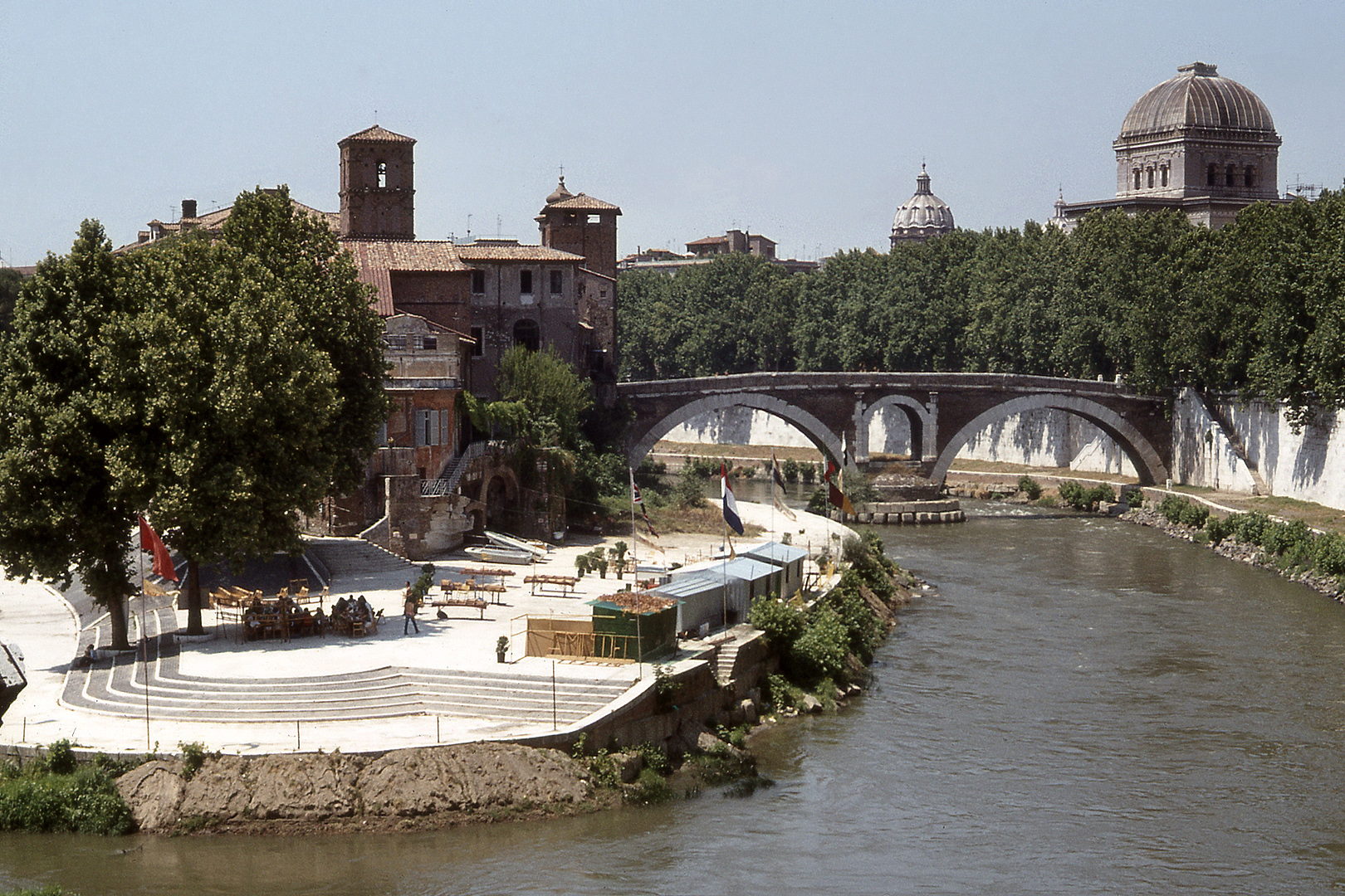 Tibereiland; Tiber Island, Rome, Italy