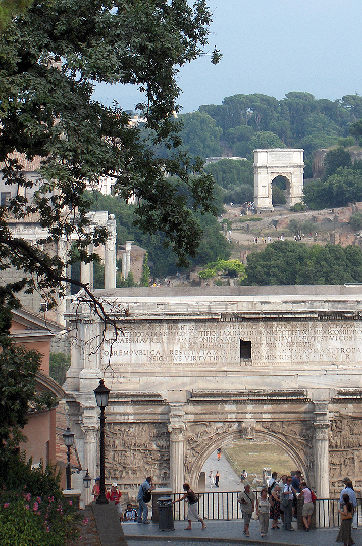 Triomfbogen op het Forum Romanum (Rome); Triumphal arches on the Roman Forum