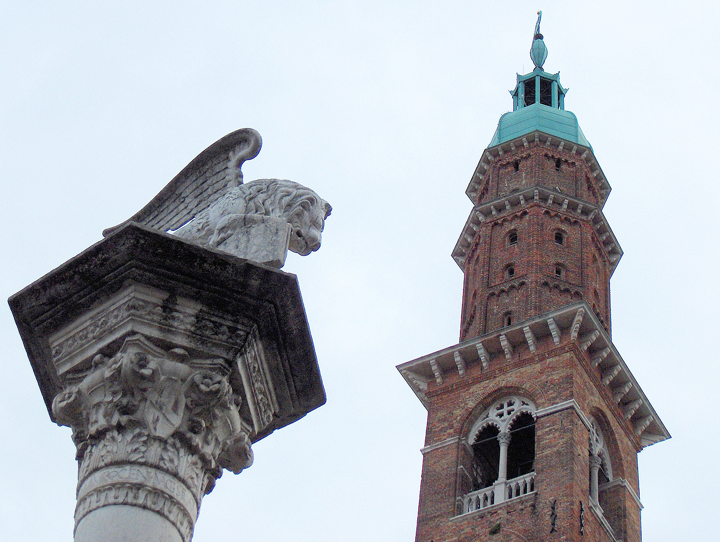 Marcusleeuw en Torre dei Bissari, Vicenza, Vicenza