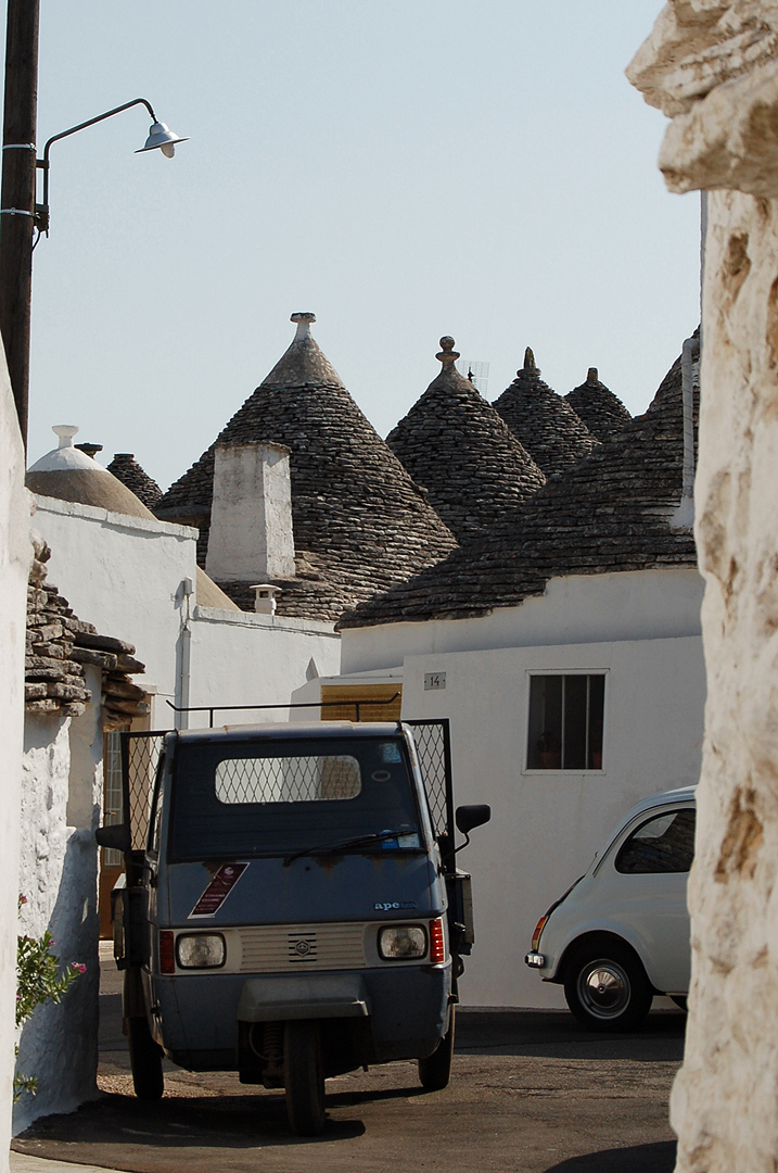 Vespacar in Alberobello (Apuli, Itali); Vespacar in Alberobello (Apulia, Italy)