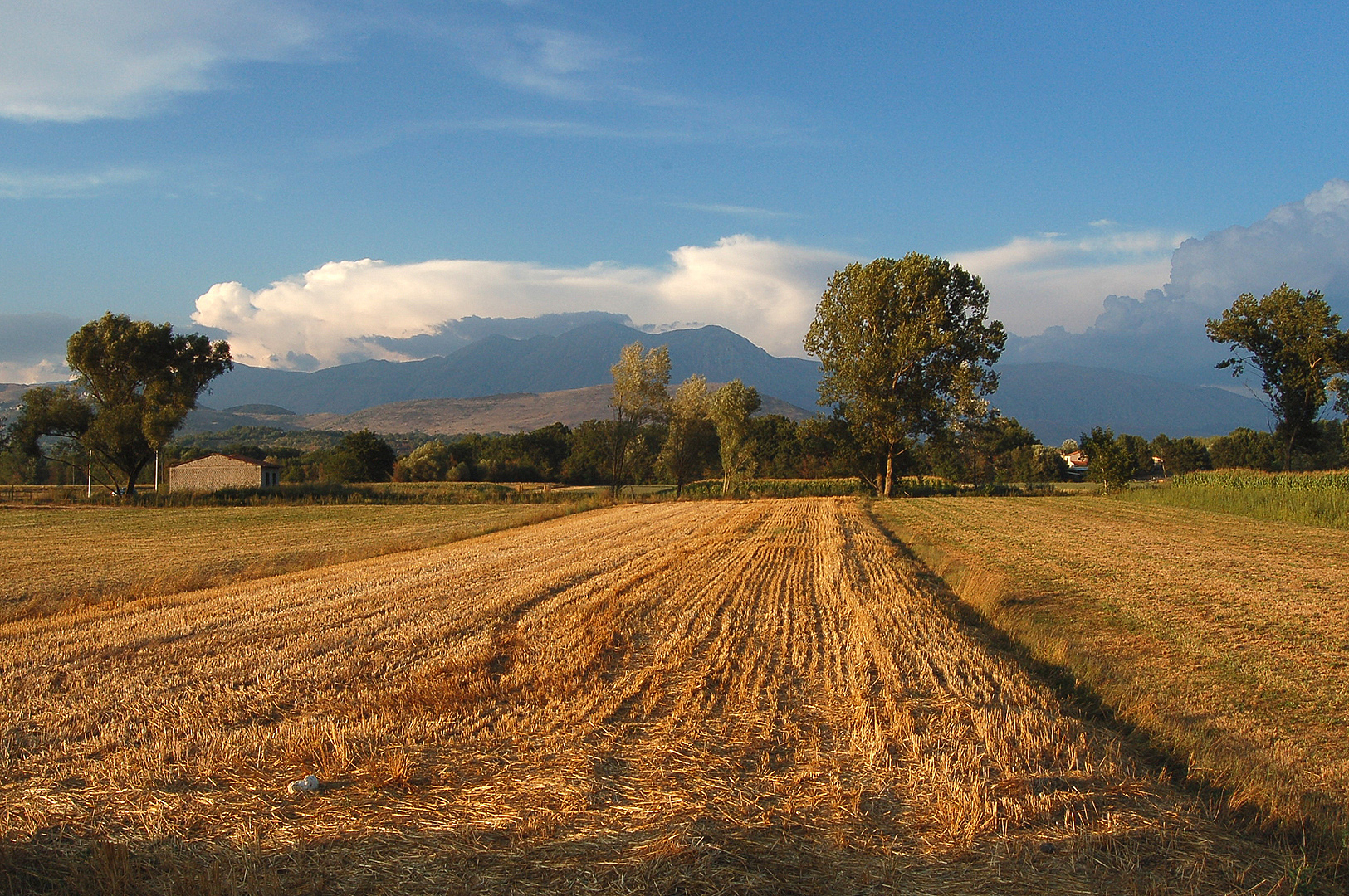 Landschap bij Tagliacozzo (Abruzzen, Itali); Landscape near Tagliacozzo (Abruzzo, Italy)