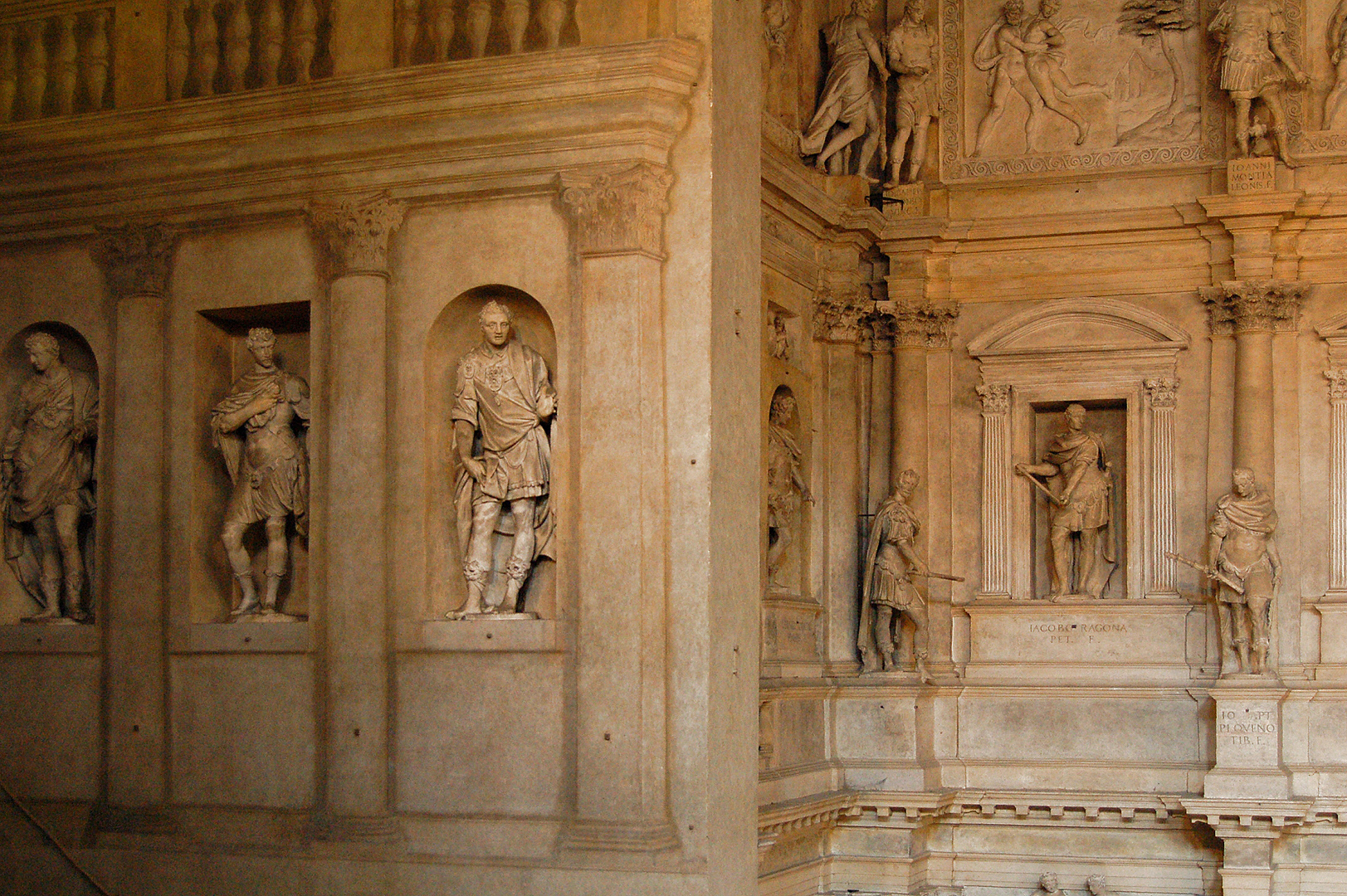 Proscenium, Teatro Olimpico, Vicenza, Teatro Olimpico (Andrea Palladio), Vicenza, Italy