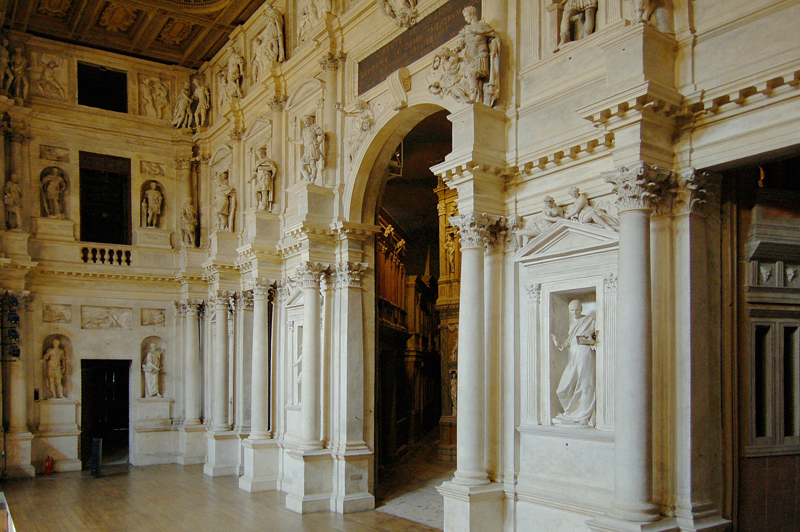 Proscenium, Teatro Olimpico, Vicenza, Teatro Olimpico (Andrea Palladio), Vicenza, Italy