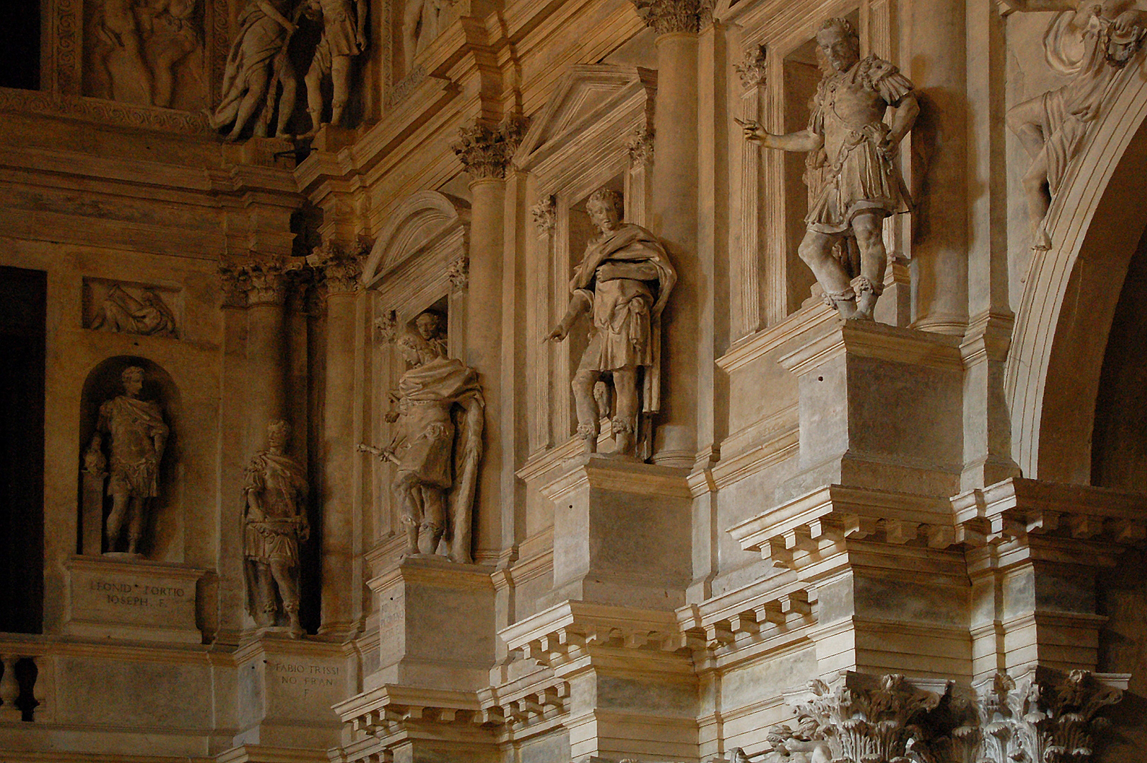 Proscenium, Teatro Olimpico, Vicenza; Teatro Olimpico (Andrea Palladio), Vicenza, Italy