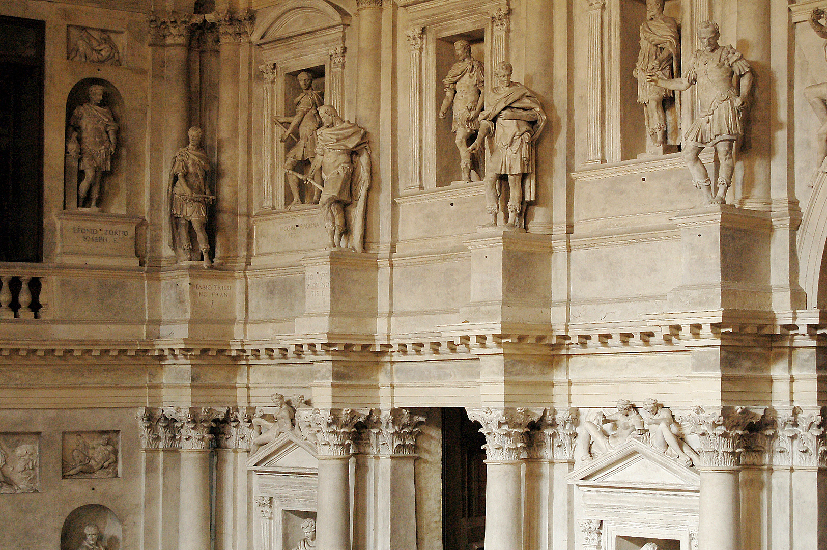 Proscenium, Teatro Olimpico, Vicenza, Teatro Olimpico (Andrea Palladio), Vicenza, Italy