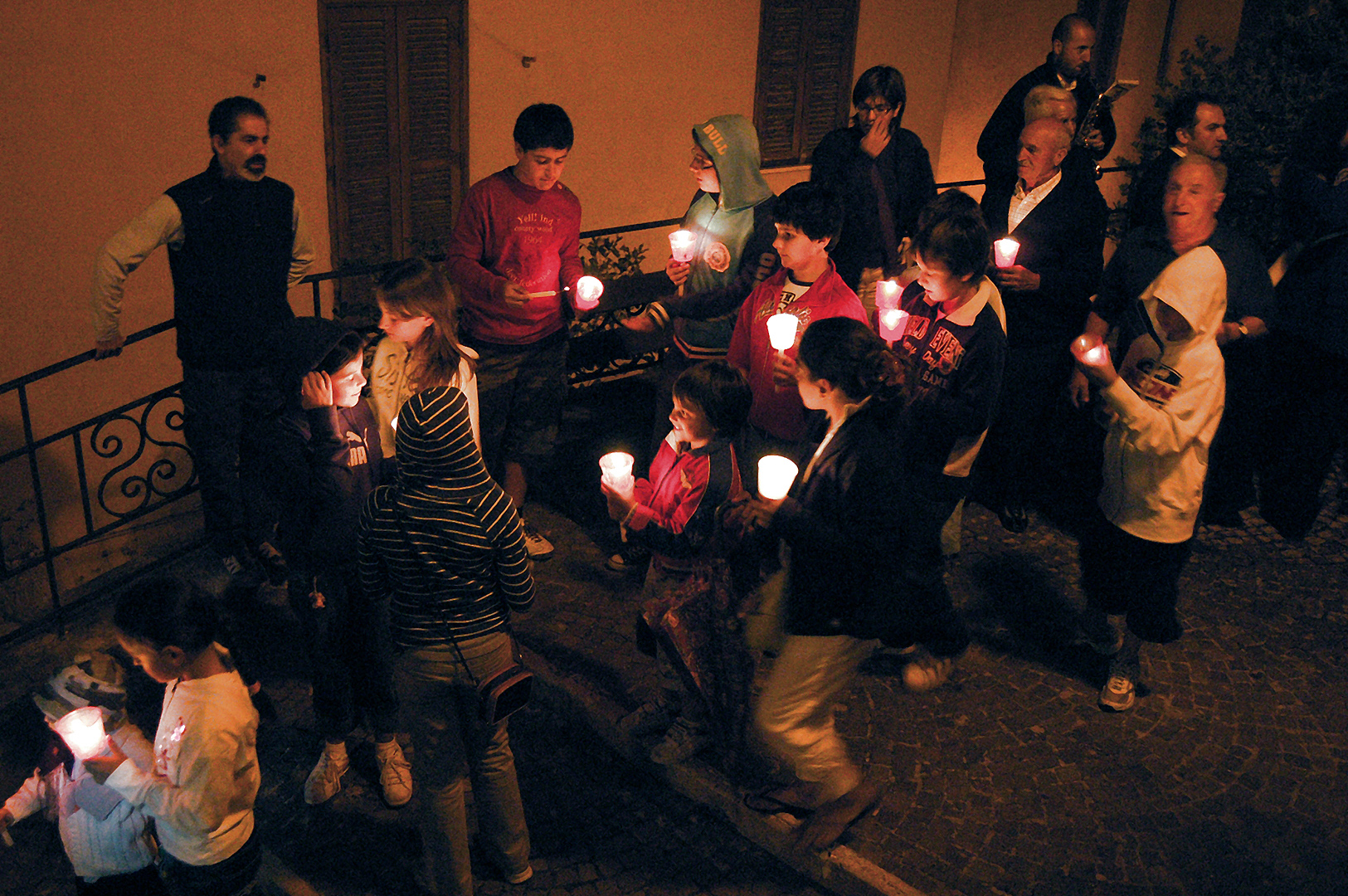 Processie inCervara di Roma (RM, Abruzzen, Itali); Procession in Cervara di Roma (RM, Abruzzo, Italy)