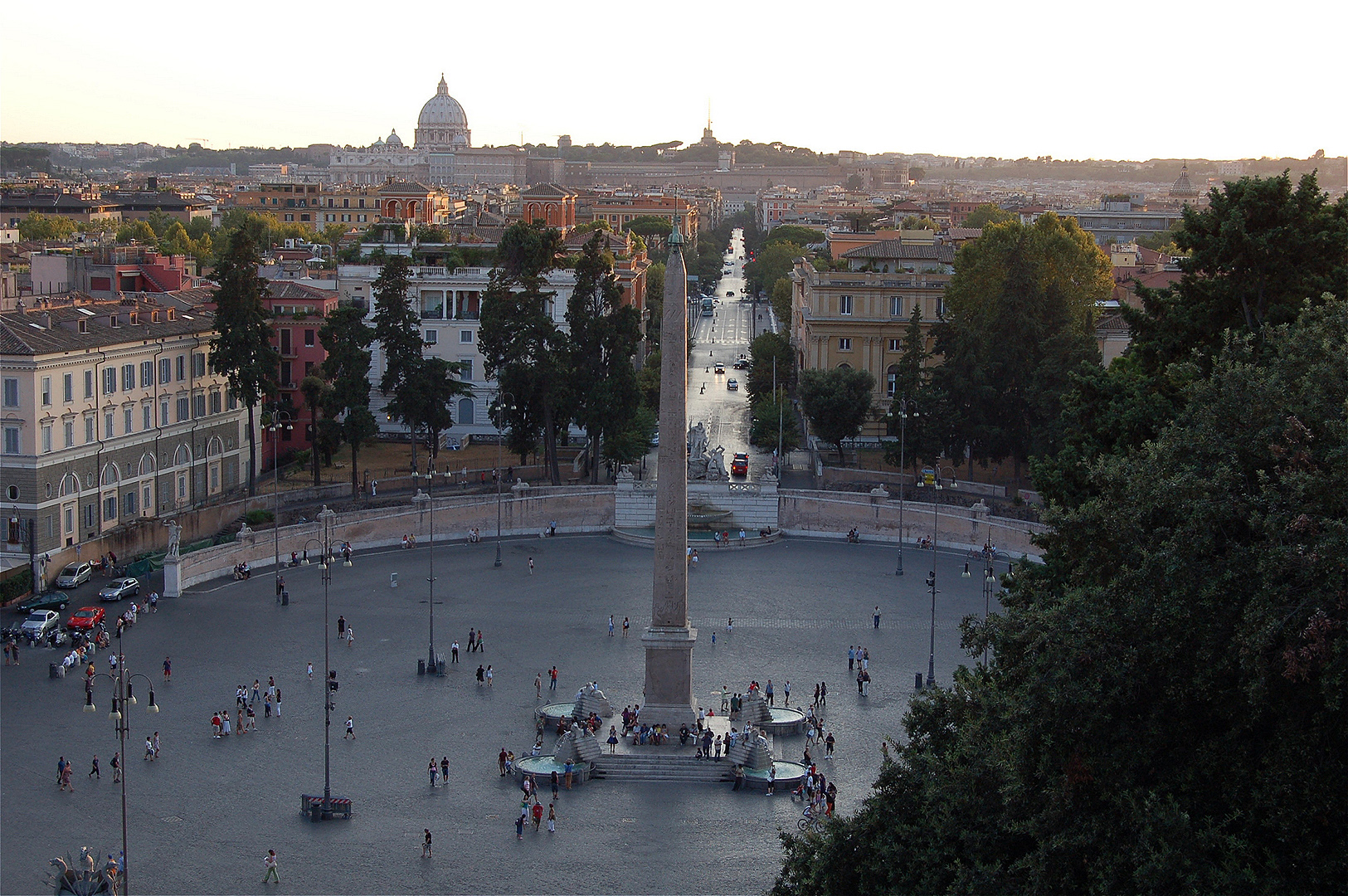 Piazza del Popolo (Rome, Itali); Piazza del Popolo (Italy, Latium, Rome)