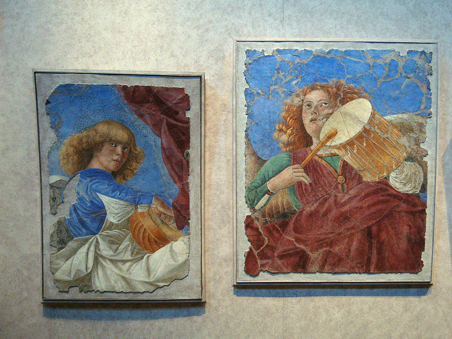 Musicerende engelen. Ca. 1480. Melozzo da Forli; Frescoes by Melozzo da Forli, Rome, Italy