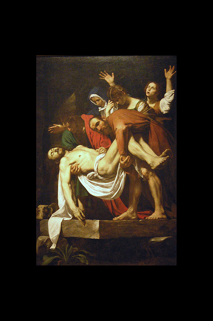 Caravaggio, Kruisafname, Rome; Caravaggio, Deposition from the cross, Rome