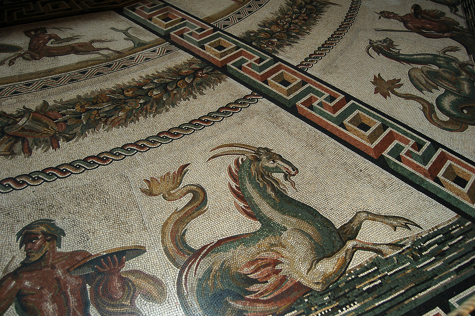 Mozaek uit Otricoli, Vaticaanse Musea, Rome, Mosaic from Otricoli, Rome, Italy
