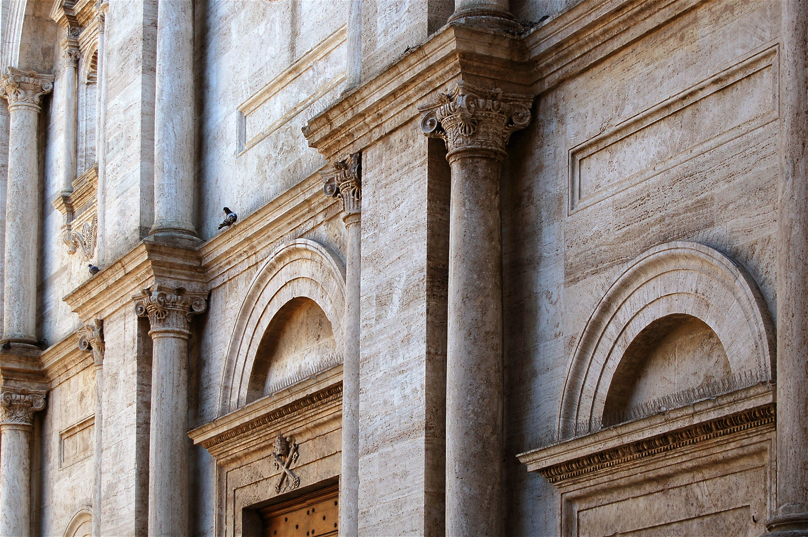 Co-kathedraal van Pienza (SI, Toscane, Itali), Pienza Cathedral (SI, Tuscany, Italy)