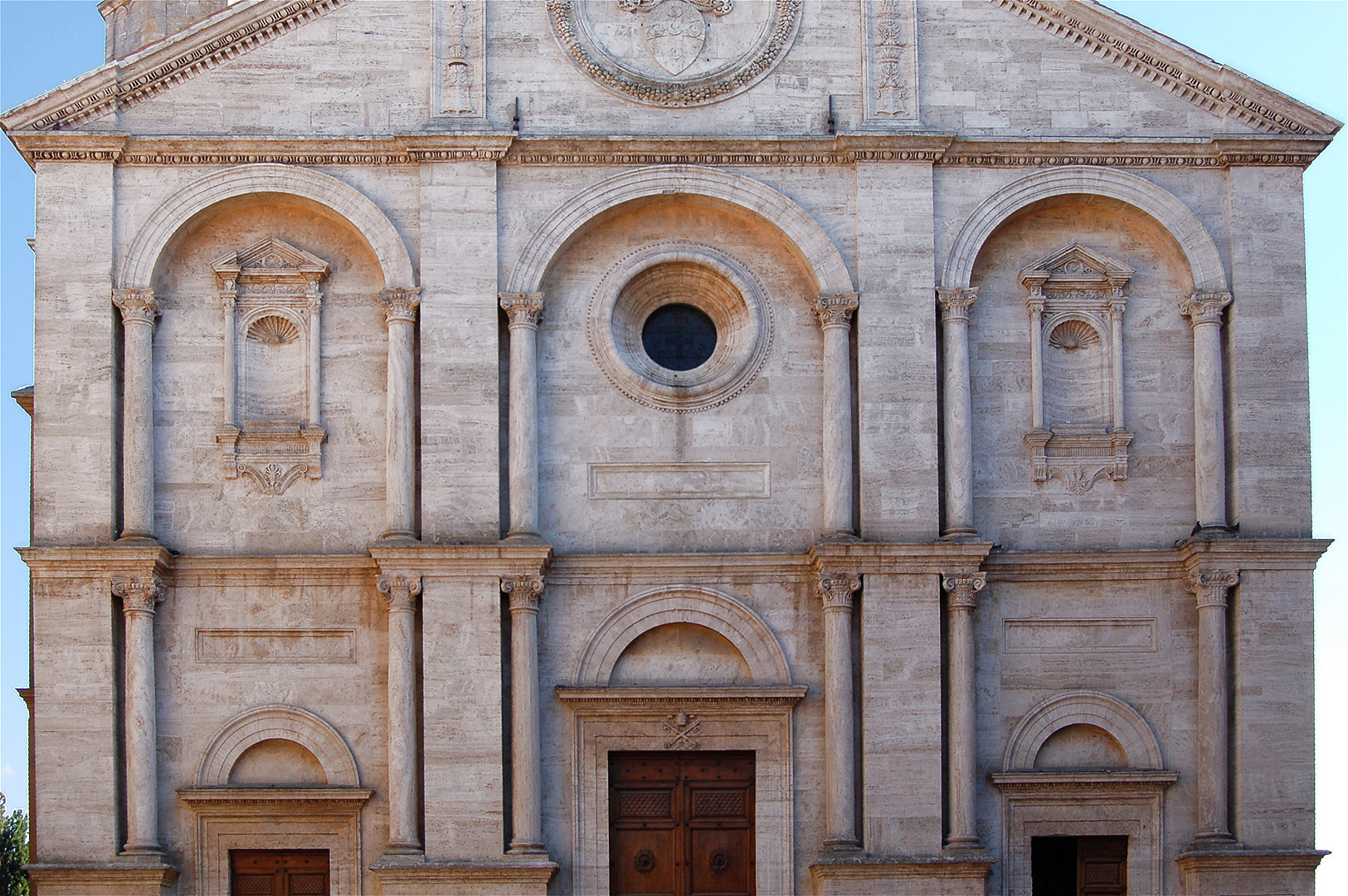 Co-kathedraal van Pienza (SI, Toscane, Itali), Pienza Cathedral (SI, Tuscany, Italy)