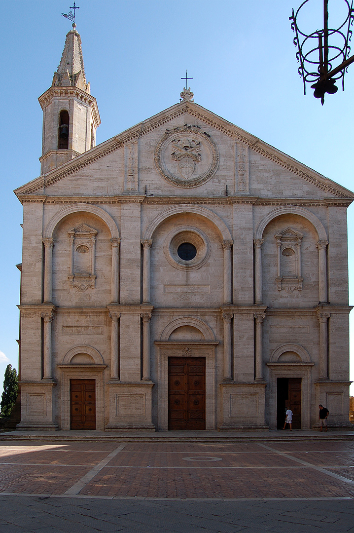 Co-kathedraal van Pienza (SI, Toscane, Itali); Pienza Cathedral (SI, Tuscany, Italy)