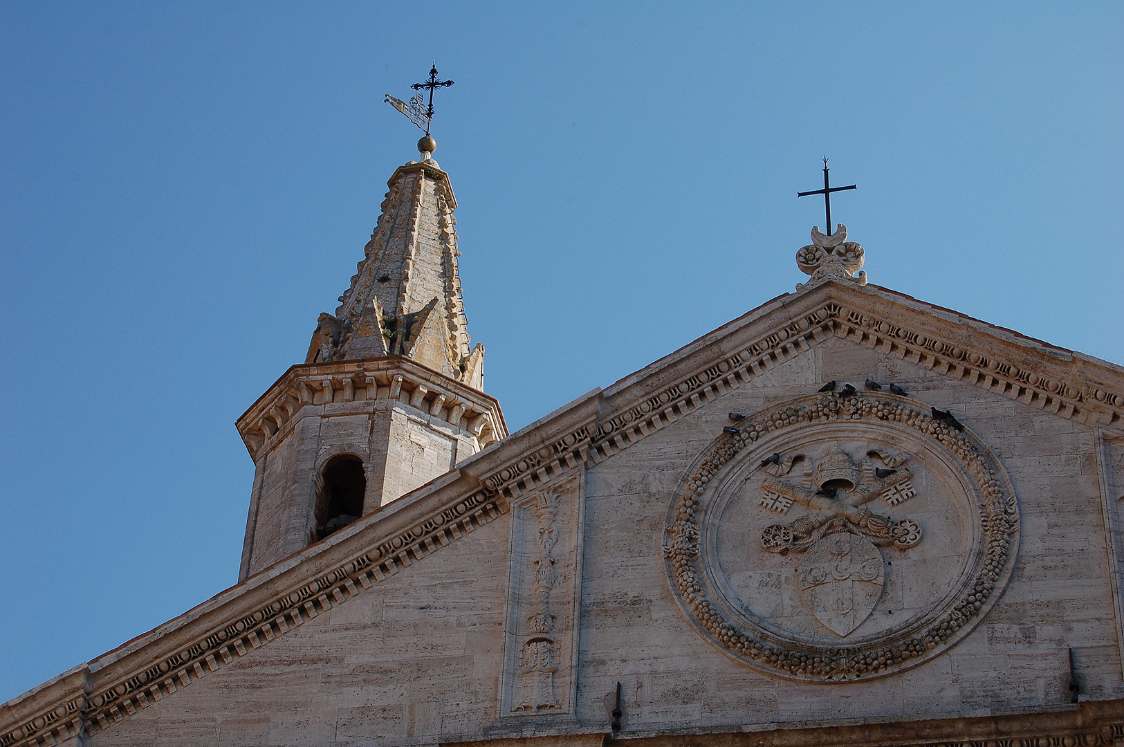 Co-kathedraal van Pienza (SI, Toscane, Itali), Pienza Cathedral (SI, Tuscany, Italy)