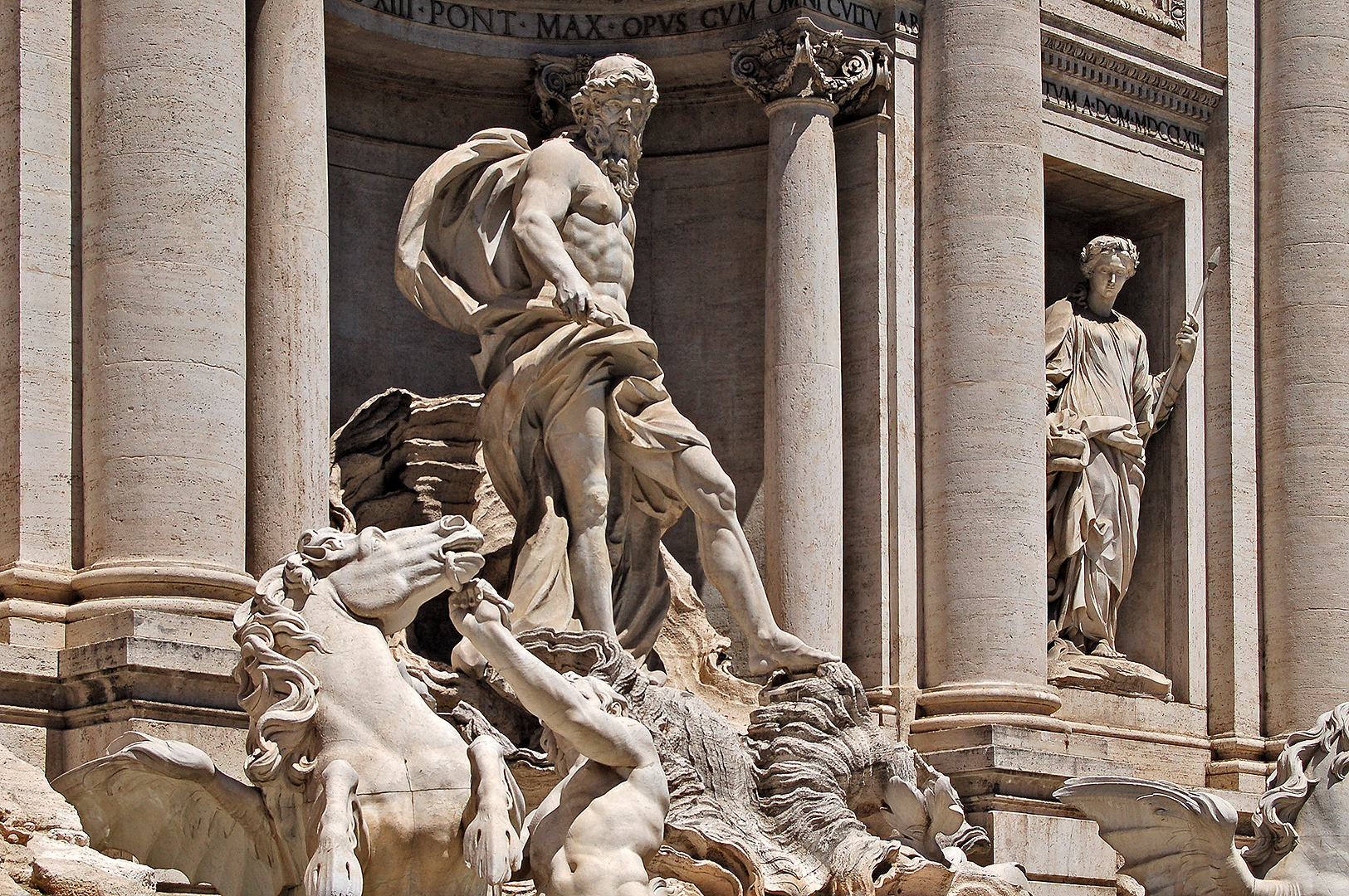 Trevifontein (Fontana di Trevi), Rome, Itali; Trevi Fountain, Rome, Latium, Italy