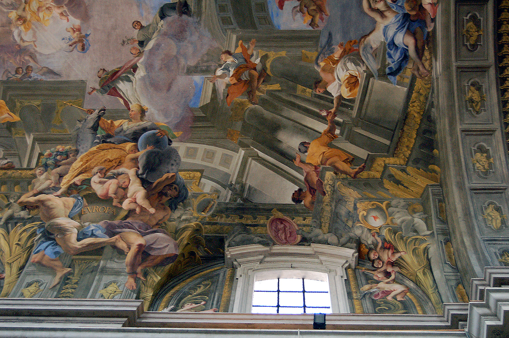 Kerk van Sint-Ignatius. Rome, Itali; Church of Saint Ignatius, Rome, Italy