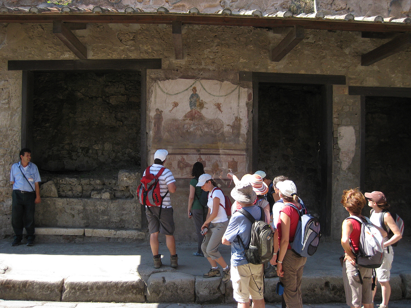 Toeristen in Pompeii, Campani, Itali; Tourists in Pompeii, Campania, Italy