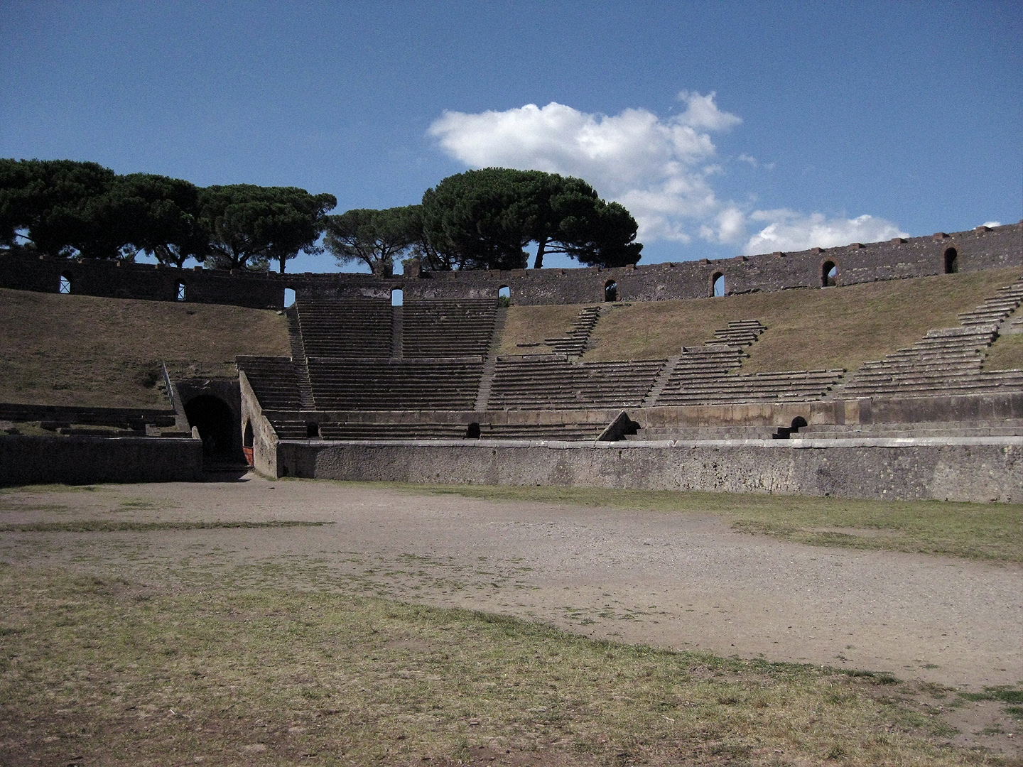 Amfitheater, Pompeii, Campanië, Italië; Amphitheater, Pompeii, Campania, Italy