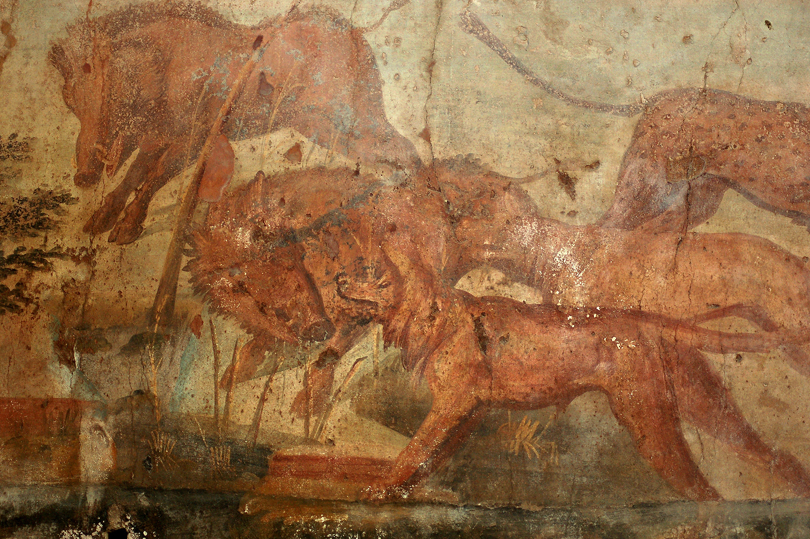 Huis van de Jacht, Pompeii, Campani, Itali; Casa dei Ceii, Pompeii, Campania, Italy