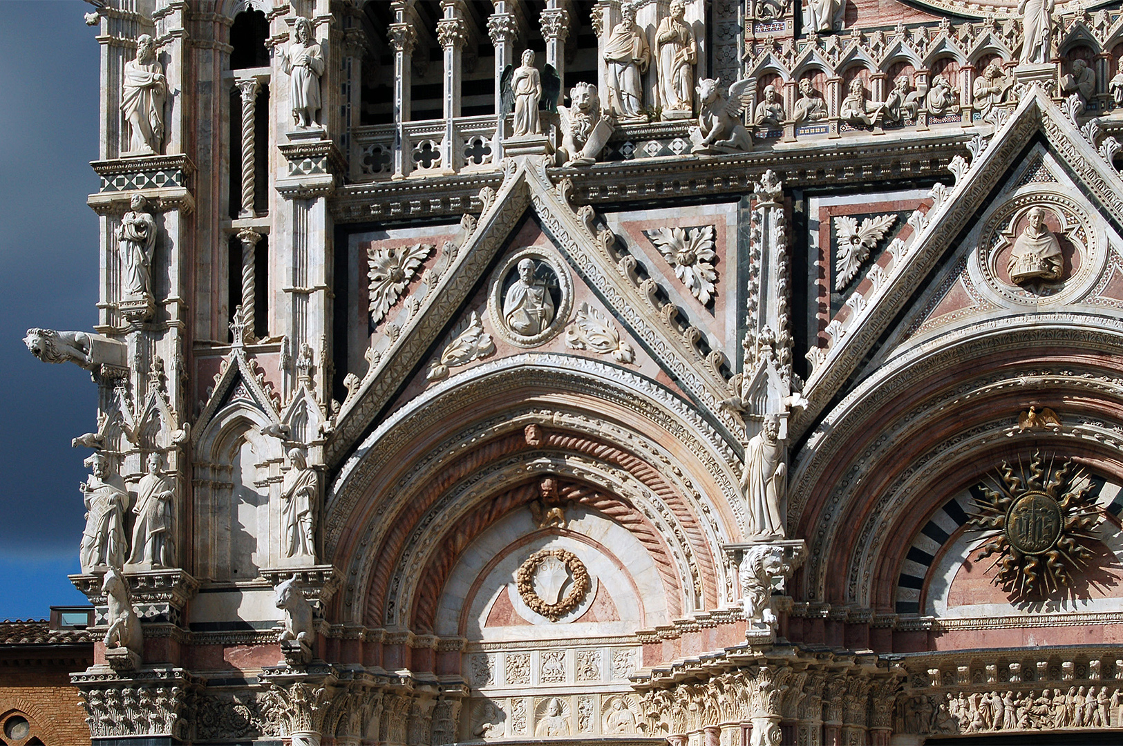 Hevel van de Dom van Siena, Toscane, Italië, Siena Cathedral, Tuscany, Italy