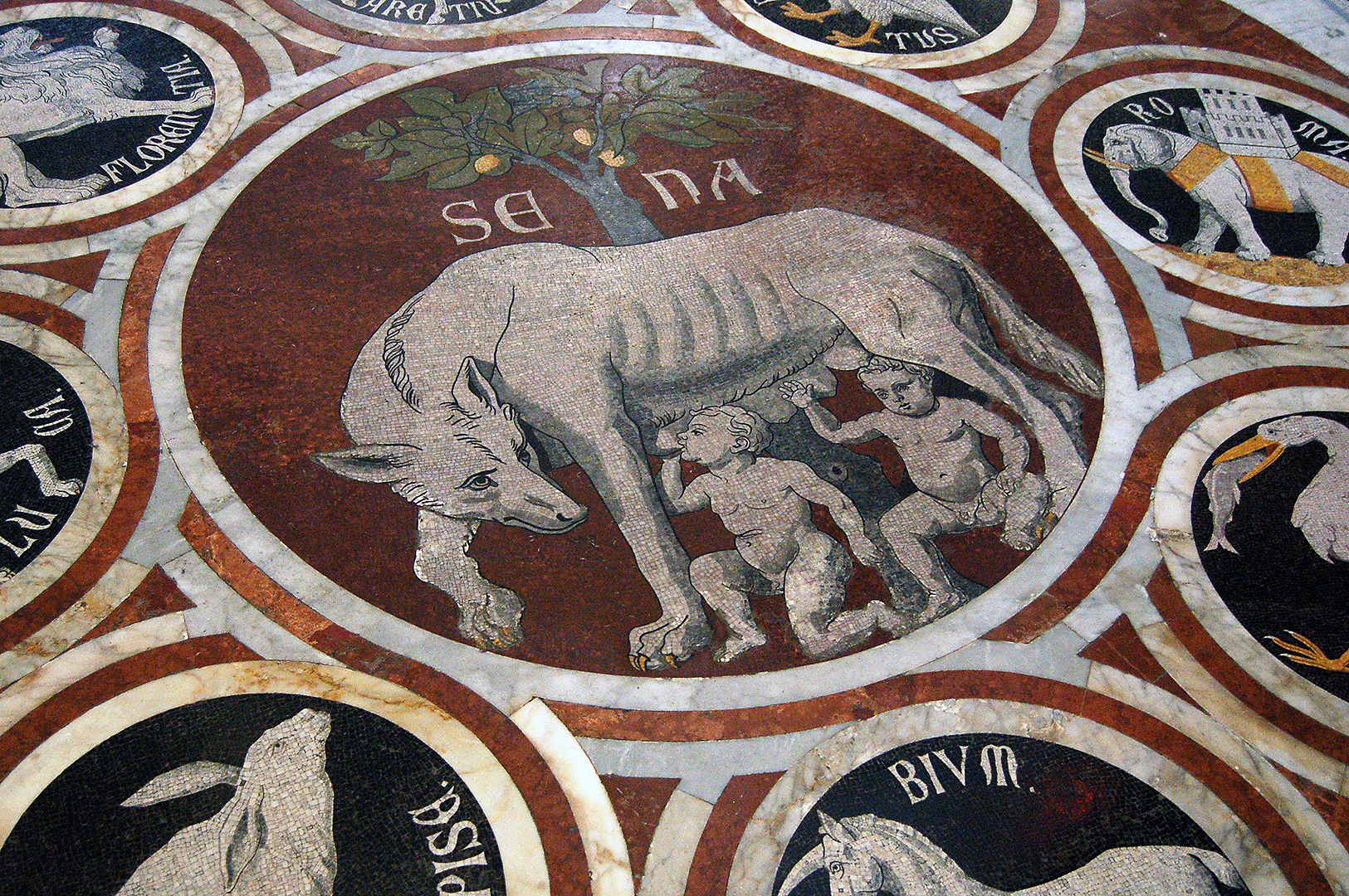 Vloer van de Dom van Siena, Toscane, Italië, Siena Cathedral, Tuscany, Italy