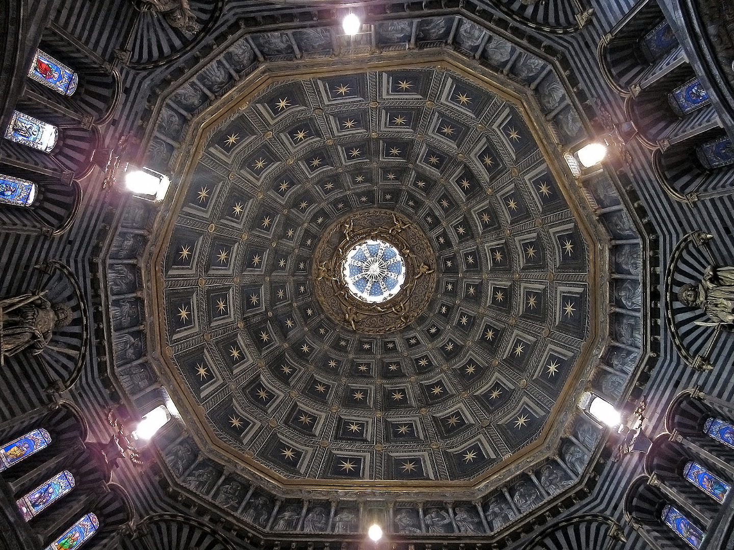 Koepel van de Dom van Siena, Toscane, Italië, Siena Cathedral, Tuscany, Italy