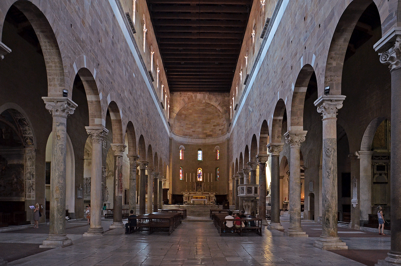 Basiliek van San Frediano, Lucca, Toscane, Itali; Basilica of San Frediano, Lucca, Tuscany, Italy