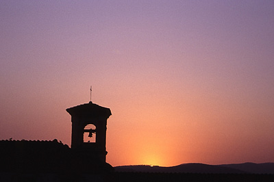 Zonsondergang in Amelia (TR, Umbri, Itali); Sunset at Amelia (TR, Umbria, Italy)