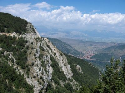 Uitzicht op Capistrello (Abruzzen), View on Capistrello (Abruzzo)