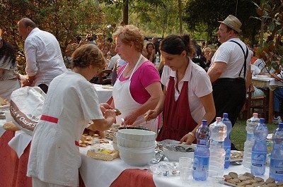 Dorsfeest (Vicchio, Toscane, Itali); Threshing feast (Vicchio, Tuscany, Italy)