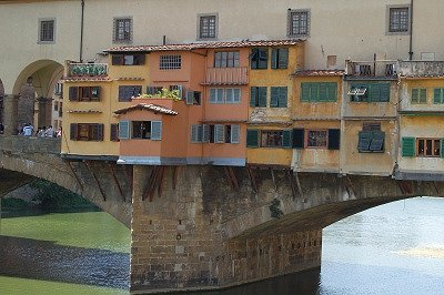 Ponte Vecchio (Florence, Toscane, Italië)., Ponte Vecchio (Florence, Tuscany, Italy).