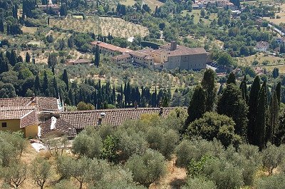 Tussen Florence en Fiesole (Toscane, Itali); Between Florence and Fiesole (Tuscany, Italy).