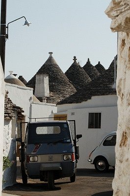 Vespacar in Alberobello (Apuli, Itali), Vespacar in Alberobello (Apulia, Italy)