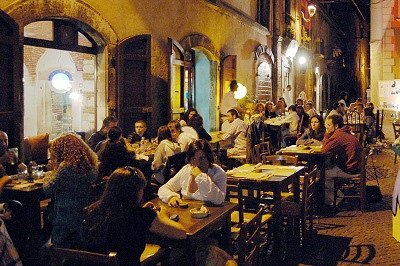 Restaurant in Tagliacozzo (Abruzzen, Itali), Restaurant in Tagliacozzo (Abruzzo, Italy)