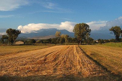 Landschap bij Tagliacozzo (Abruzzen, Itali), Landscape near Tagliacozzo (Abruzzo, Italy)