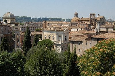 Gezicht op het getto van Rome (Itali, Lazio); View on the Roman ghetto (Italy, Latium)