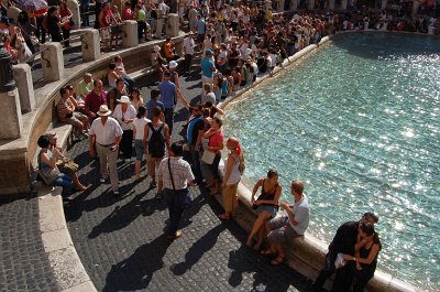 Trevifontein (Fontana di Trevi), Rome, Itali; Trevi Fountain, Rome, Latium, Italy