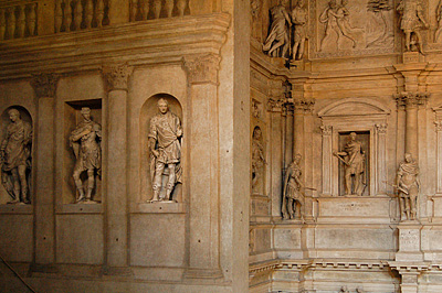 Proscenium, Teatro Olimpico, Vicenza; Teatro Olimpico (Andrea Palladio), Vicenza, Italy