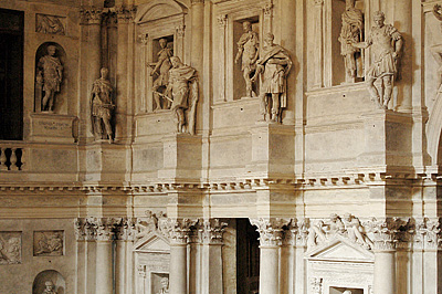 Proscenium, Teatro Olimpico, Vicenza, Teatro Olimpico (Andrea Palladio), Vicenza, Italy