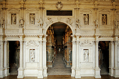 Proscenium, Teatro Olimpico, Vicenza, Teatro Olimpico (Andrea Palladio), Vicenza, Italy