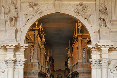 Proscenium, Teatro Olimpico, Vicenza, Teatro Olimpico (Andrea Palladio), Vicenza, Italy