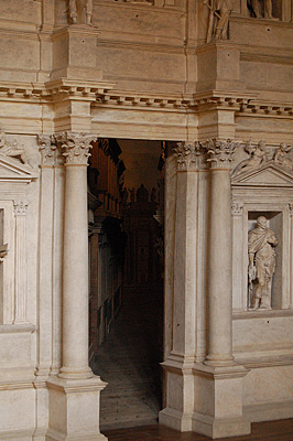 Proscenium, Teatro Olimpico, Vicenza, Teatro Olimpico (Andrea Palladio), Vicenza, Italy