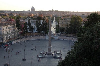 Piazza del Popolo (Rome, Itali), Piazza del Popolo (Italy, Latium, Rome)