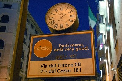 Spizzico-reclame (Rome, Itali), Spizzico advertisement (Italy, Latium, Rome)