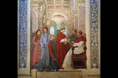Melozzo da Forlì, Vatican Museums, Rome; Fresco by Melozzo da Forli, Rome, Italy