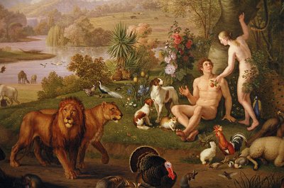 Peter Wenzel: Adam en Eva in de Hof van Eden; Peter Wenzel: Adam and Eve in the Garden of Eden